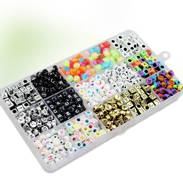 RENACLIPY 1100Pcs Acrylic Beads for Jewelry Making Assorted Color Letter Beads Durable and Unique