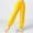 Yellow, variant on Girls' Elastic Waist Sequin Dance Pants with Ankle Ties, Solid Color Cotton Leggings for Kids