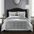 thumbnail image 1 of Chic Home BCS16416-BIB-US 9 Piece Sherwin Comforter Set, Gray - Queen Size, 1 of 1