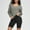 Gray, variant on DAFPZW Women's Modal Cropped Tops Soft Wide Scoop Neck Pullover Oversized Long Sleeve Sweatshirts Workout Crop Tops