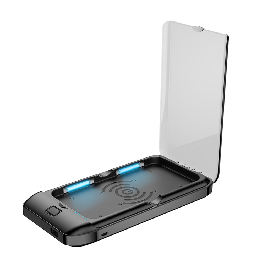 Cell Phone UV Purified Cleaner box，2 in 1 Wireless wiht UV