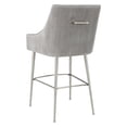 thumbnail image 3 of TOV Furniture Beatrix 25.6 in Upholstered Light Grey Velvet Counter Stool, 3 of 4