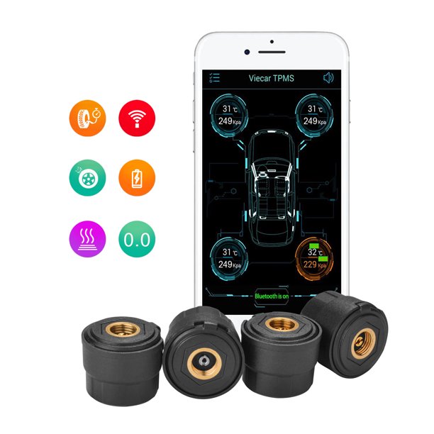 Fixm Smart Bluetooth Tire Pressure Monitoring System TPMS Mobile Phone APP Monitoring with
