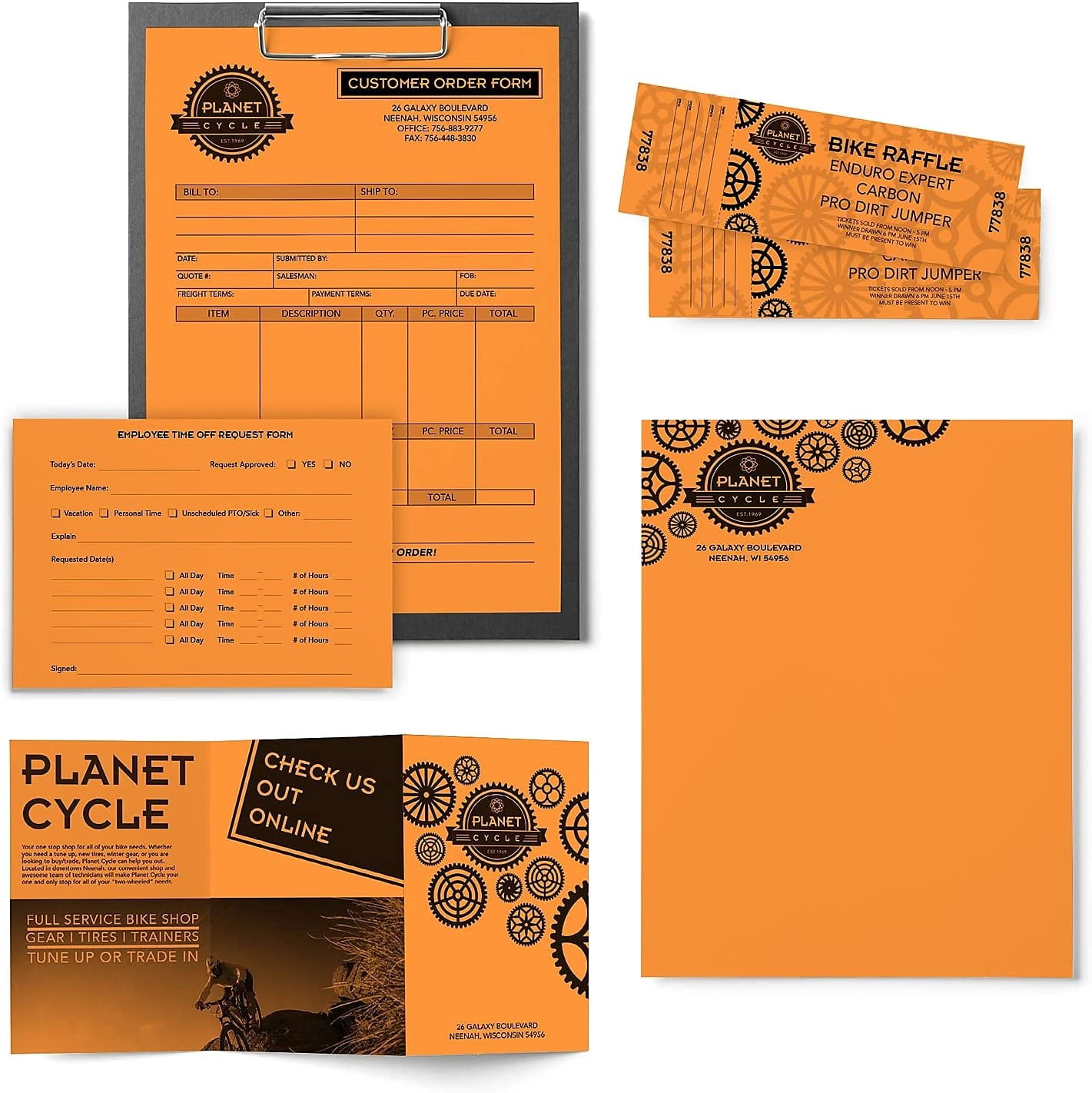 Color Paper, 24lb, 8 1/2 x 11, Cosmic Orange, 500 Sheets