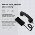 thumbnail image 4 of Virelaxpo Retro Style Type-C Mobile Phone Headset with Built-in Microphone for Hands-Free Calling,Noise Reduction,and Volume Control,Vintage Design Earpiece, 4 of 4