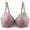 Purple, variant on Cadancy D-Cup Wirefree Bra Large Size Breathable Comfort No Underwire Support Seamless Daily Bralette Underwear Brasieres Para Mujer Red 2X