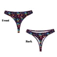 thumbnail image 3 of Fotbe mushroom colorful Skull Tanga Sin Costuras para Mujer con Estampado – Panties Invisibles, Transpirables y Cómodos para Uso Diario-Large, 3 of 6