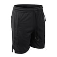 thumbnail image 3 of Mens Athletic Shorts 3 Inch Inseam Loose Fit Running Gym Workout Shorts Breathable Lightweight Summer Outdoor Clothes Black, Size XXL, 3 of 5