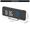 thumbnail image 3 of ZPAQI LED Mirror Alarm Clock Projecting Time Temperature Humidity Modern Clock 12/24, 3 of 21