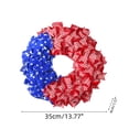 thumbnail image 3 of 4th of July Wreath for Front Door, Red White and Blue Patriotic Wreath, Memorial Day Summer Wreath, All-Weather Farmhouse Outdoor Holiday Decoration, 3 of 6
