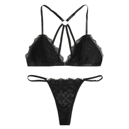 

Lingerie For Women Lingerie Lace Three Point Strap Bikini Suit