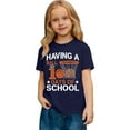thumbnail image 2 of Las niñas camiseta de manga corta - de vuelta a la escuela Casual de alta calidad camiseta de algodón suave, tamaños de 2-13 años, 14 colores, lindo diseño de 100 días de impresión gráfica, 2 of 4