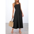 thumbnail image 4 of Vestido MEROKEETY para mujer 2025, verano, sin mangas, midi, negro, 4 of 9