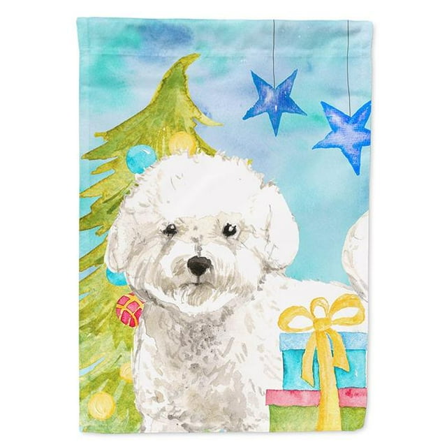 Carolines Treasures CK1888GF Christmas Tree Bichon Frise Garden Size Flag