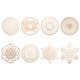 thumbnail image 4 of 8 Paquetes de 14 cm de panel de pared de madera con forma de flor de la vida, posavasos de madera, arte de pared, posavasos de madera, manualidades, geometría, 4 of 5