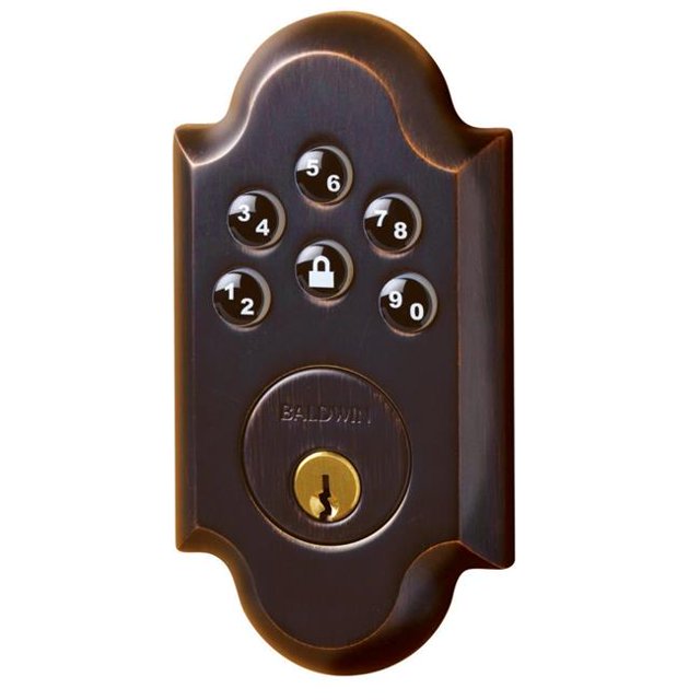Baldwin 8252402AC1 Boulder Keyless Entry Single Cylinder Electronic Deadbolt - Distressed Oil Rubbed Bronze