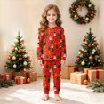 thumbnail image 6 of sdbrld Unisex Toddler Kids Christmas Matching Pajamas Outfit Sets for Boys Girls Holiday Sleepwear Top and PJs Pants 2Pcs Sets Hot Pink Sizes 2-3 Years, 6 of 9