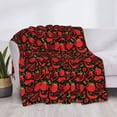 thumbnail image 3 of Naloa Tomatoes And Chili Flannel Blankets - Thick and Warm Blanket for Winter, Soft Fuzzy Plush King Blanket for All Seasons60"x50", 3 of 6