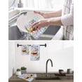 thumbnail image 5 of Easter Eggs Kitchen Dish Towels for Drying Dishes Set of 3, Watercolor Flowers Plants Eggs Butterfly Blue Plaid Waffle Weave Microfiber Hand Tea Bathroom Towels Quick Dry & Absorbent Towel 15.7x23.6, 5 of 7