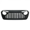 American Modified AMJPAA00122; Grille; Goliath; With Light Cutouts; Matte Black; ABS Plastic; With Three Amber LED Lights