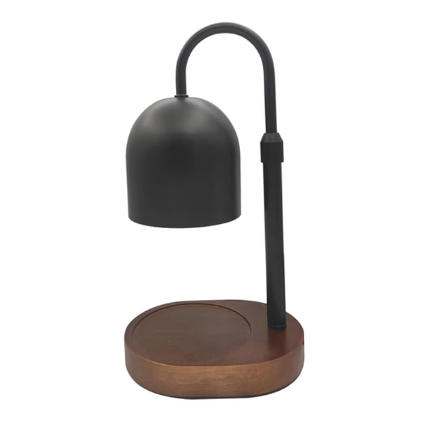 Lámpara calentadora de velas, adaptador estadounidense, regalos decorativos de inauguración de la casa, lámpara de mesa de fusión para sala de estar Negro