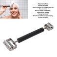 thumbnail image 4 of Rodillo Derma con masaje facial, rodillo Derma con surcos de metal de doble cabeza para brazos, cuello, cara, cuerpo entero, 4 of 8