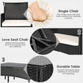 thumbnail image 4 of Gymax 4PCS Rattan Patio Conversation Set Outdoor Furniture Set Garden w/ Cushion, 4 of 8