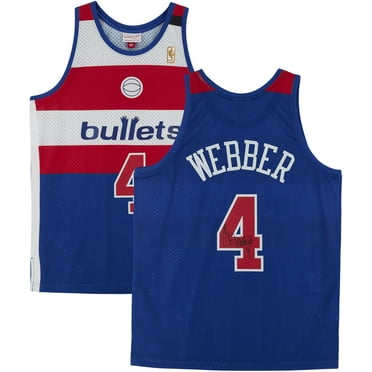 Chris Webber Washington Bullets Autographed Mitchell & Ness 1996-1997 Red White and Blue Replica Jersey - Fanatics Authentic Certified