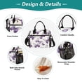 thumbnail image 3 of Large Insulated Lunch Bags for Women Men Leakproof Thermal Meal Lunch Tote Bag for Office Work Picnic Travel Lavender-colored Butterfly Pattern 12L, 3 of 6