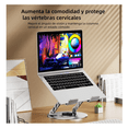 thumbnail image 4 of Base Soporte Para Laptop/tableta Portátil Ajustable plata base redonda, Malubero, Gris, 4 of 5