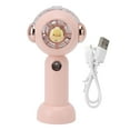 thumbnail image 2 of Small Pocket Misting Fan, USB Rechargeable Atomization Function Lovely Silent Running Small Misting Fan ABS  for Home White,Pink,Green, 2 of 7