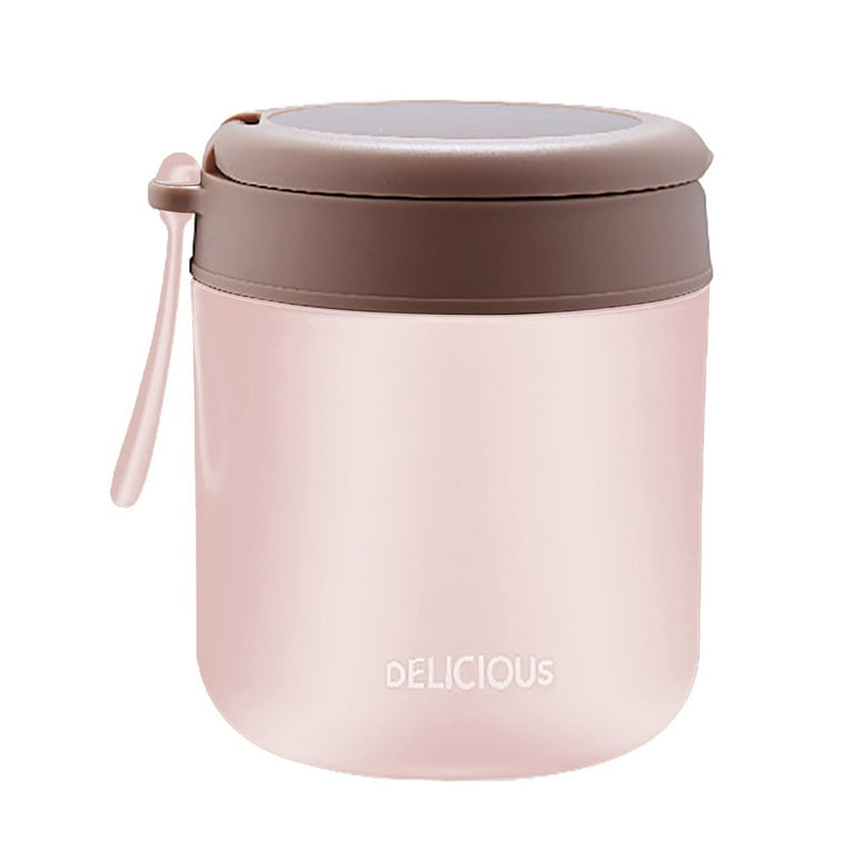 Stainless Steel Lunch Box Drinking Cup with Spoon Food Thermos Insulated  Soup