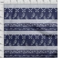 thumbnail image 4 of oneOone Georgette Viscose Navy Blue Fabric Asian Block Fabric For Sewing Printed Craft Fabric By The Yard 42 Inch Wide, 4 of 4