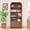 Walnut, variant on YOCWO 70" Tall Arched Bookcases with 1 Large Drawers & 4 Shelves, Wooden Bookshelf with Carved Line and Curved Top for Living Room Office, Walnut