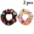 thumbnail image 2 of 2PCS Dame Cheveux Froissé Broderie Créative Cheveux Cravate Élastique Cheveux Corde, 2 of 10
