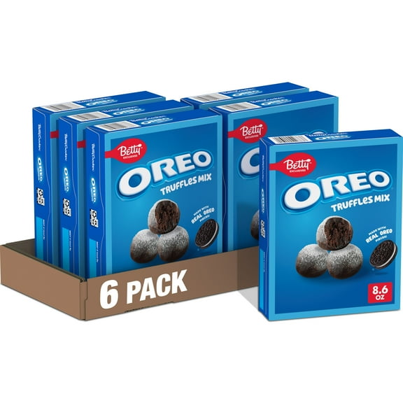 (6 pack) Betty Exclusives OREO Truffles Mix, Made with Real OREO Cookie Pieces, 8.6 oz