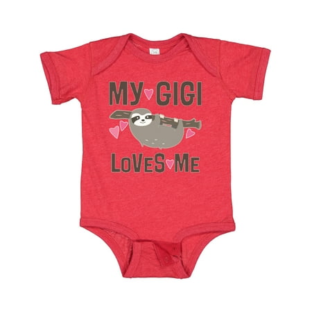 

Inktastic My Gigi Loves Me Sloth Gift Baby Girl Bodysuit
