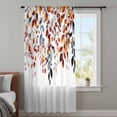thumbnail image 4 of Eucalyptus Leaves Sheer Curtains 72 Inches Long, Farmhouse Summer Botanical Weeping Light Filering Curtains, Breathable Simi Curtain Privacy Drapes for Living Room Bedroom Window Treatment, 4 of 9