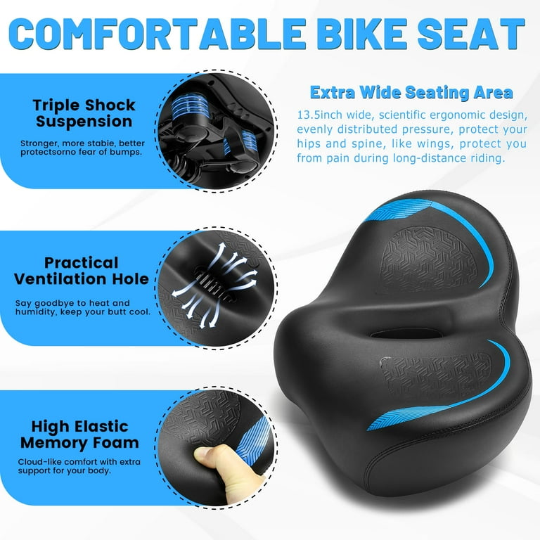 Extra wide noseless bike seat hotsell