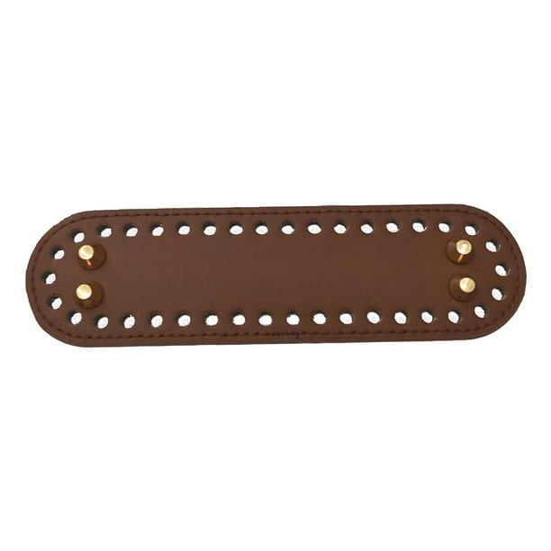 Parte inferior de tejido de ganchillo de ganchillo de material cuero PU inferior Ovalada para bolsas Base de cojín con agujeros-Pueden utilizar tejido de ganchillo , s de Magideal Parte inferior de tejido de ganchillo