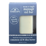 Village Naturals Therapy Cinnamon Oil & Shea Butter Massage Oil Bar, 2.7 Oz.