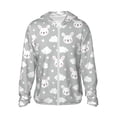 thumbnail image 1 of Saiise Rabbit And Cloud Pattern Sun Protection Hoodie for Men and Women, Lightweight Quick-Dry Windproof with Hood and Zip-X-Large, 1 of 7