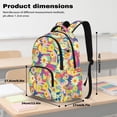 thumbnail image 7 of FKELYI Kids Backpack for Girls 17 Inch School Backpacks Abstract Hippie Flower Print Large Capacity Bookbag with Multi-Pockets Casual Daypack for Elementary Student, 7 of 7