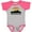 Heather and Hot Pink, variant on Inktastic Minneapolis Minnesota Skyline Retro Sunset Boys or Girls Baby Bodysuit