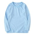 thumbnail image 4 of 3 Pack Boys Girls Shirts Long Sleeve Shirts for Toddler Cotton Tee Solid T-Shirts Kids Tees Tops 4-13 Years, 4 of 5