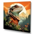 thumbnail image 2 of Designart "Lizard's Frolic in the Forest" Animals Wall Art - Modern Orange Lizard Living Room Canvas Art, 2 of 6