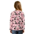 thumbnail image 2 of Xixirimido Butterfly Bulldog Floral Pink Printed Girls Casual Long Sleeve Shirts Knot Tie-hem Tunic Tops Crewneck Tees Blouses Girls Fashion Clothes, Size 7-8, 2 of 7