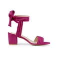 thumbnail image 3 of BLISSFUL STEP Women's Shoes Slingback Back Ankle Open Toe Tie Block Heels Sandals Hot Pink 7.5, 3 of 7