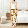 thumbnail image 4 of Balery Thanksgiving With Turkey Pantalones de pijama para mujer, pijamas ultraligeros, pantalones de estar por casa-Small, 4 of 6