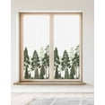thumbnail image 2 of Window Privacy Film Green Forests Tree Stained Glass Window Film Decorative Sun Block Window Cover Pine Maple Trees Nature Pure Color Window Clings Static Adhesive Sticker for Bathroom 23.6"x59", 2 of 7